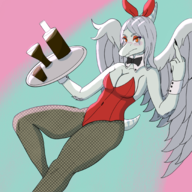 Alcohol Blushing Bunnysuit Color cosplay Fang Pterodactyl Stockings // 2048x2500 // 4.1MB