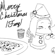 abstract_fang Animal Blushing Christmas cosplay Fang Food kissing Monochrome Pterodactyl // 526x445 // 19.5KB