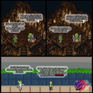 Anon Color comic crossover edit Pixel_Art Stegosaurus Stella Triceratops trish Video_Game // 924x936 // 95.3KB