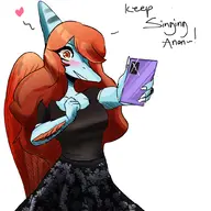 Alternate_Outfit Anon Blushing Color Fang Pterodactyl Redhead_Fang // 1000x1200 // 719.4KB