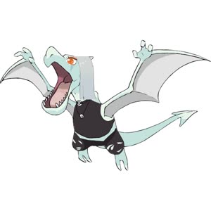 Color crossover Fang Pokémon Real_Dinosaur Video_Game // 600x600 // 86.2KB