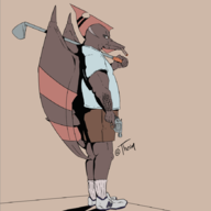 Alternate_Outfit Color gun Pterodactyl Ripley_(Fang's_dad) Smoking Sport // 874x873 // 150.2KB